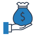 Hand with Moneybag Icon