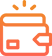 Orange wallet icon.