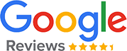 Google Reviews logo with 5 stars - symbolizing positive user ratings and feedback on the Google Reviews platform.